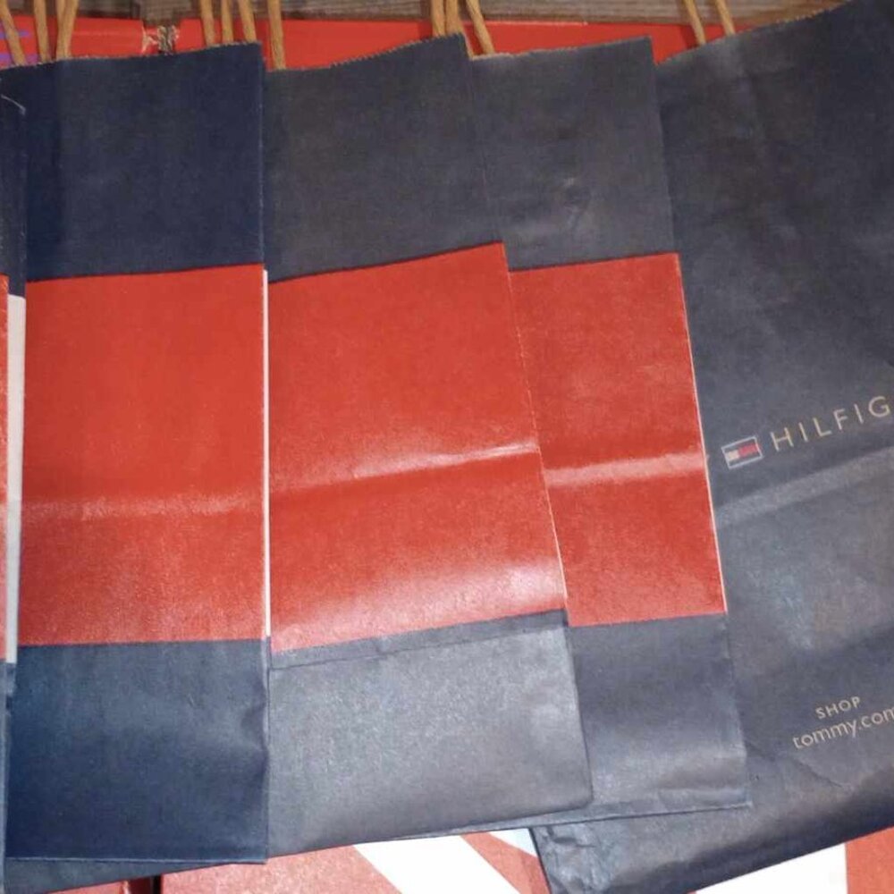 Tommy Hilfiger Jeans Disposable Small Shopping Bags 10 bag Set